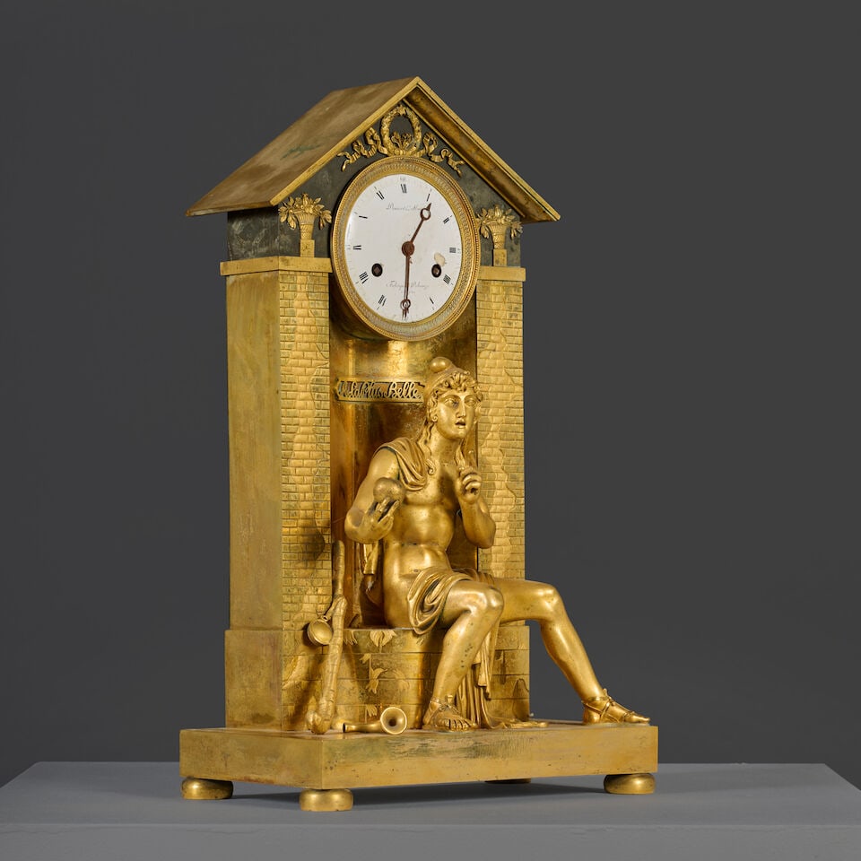 Pendule en bronze doré et ciselé figurant Paris, par Denière & Matelin d'épo... - 5