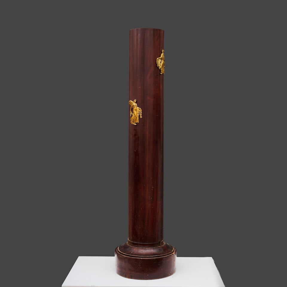 Colonne en placage d'acajou, XIX siècle Column in mahogany veneer, 19th century (1 of 3)
