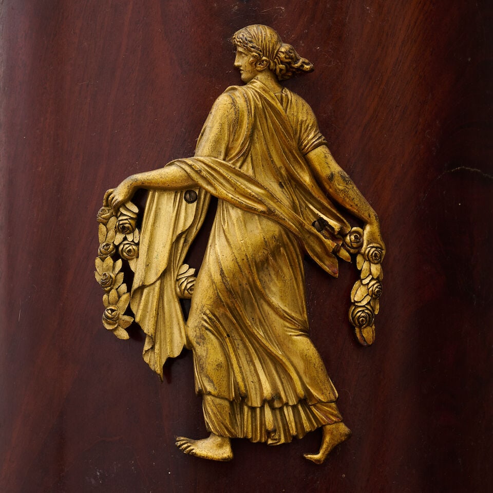Colonne en placage d'acajou, XIX siècle Column in mahogany veneer, 19th century - 2
