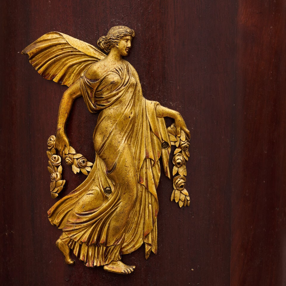 Colonne en placage d'acajou, XIX siècle Column in mahogany veneer, 19th century - 3