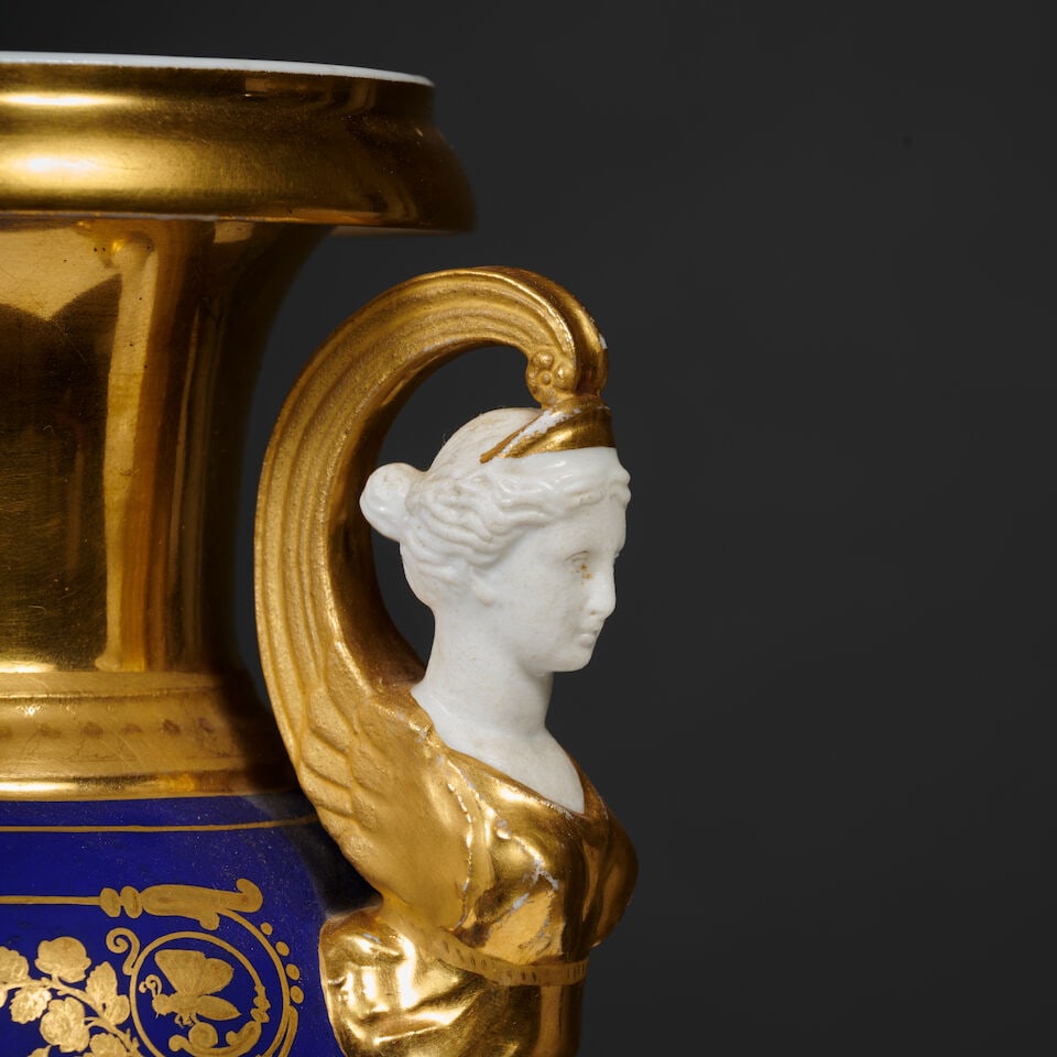 Vase en porcelaine de Paris ornée d'une vue de Genève du début du XIXe siècl... - 3