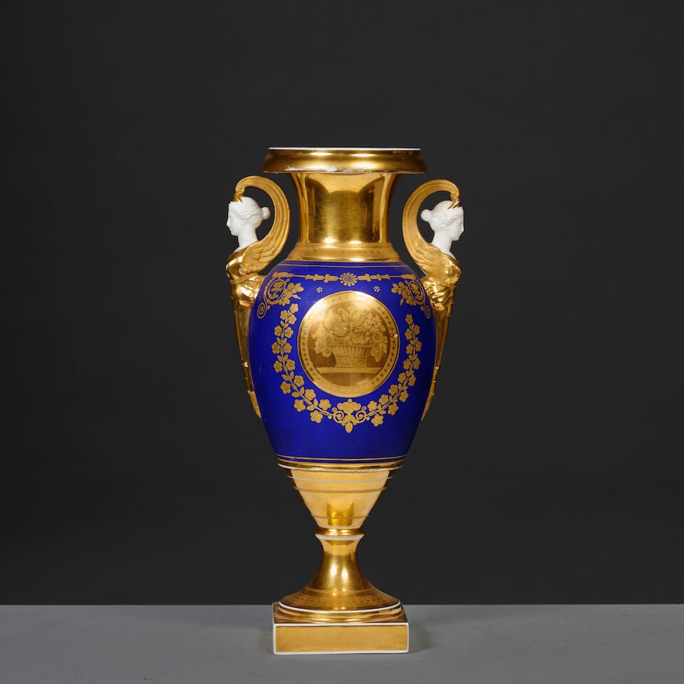 Vase en porcelaine de Paris ornée d'une vue de Genève du début du XIXe siècl... - 8