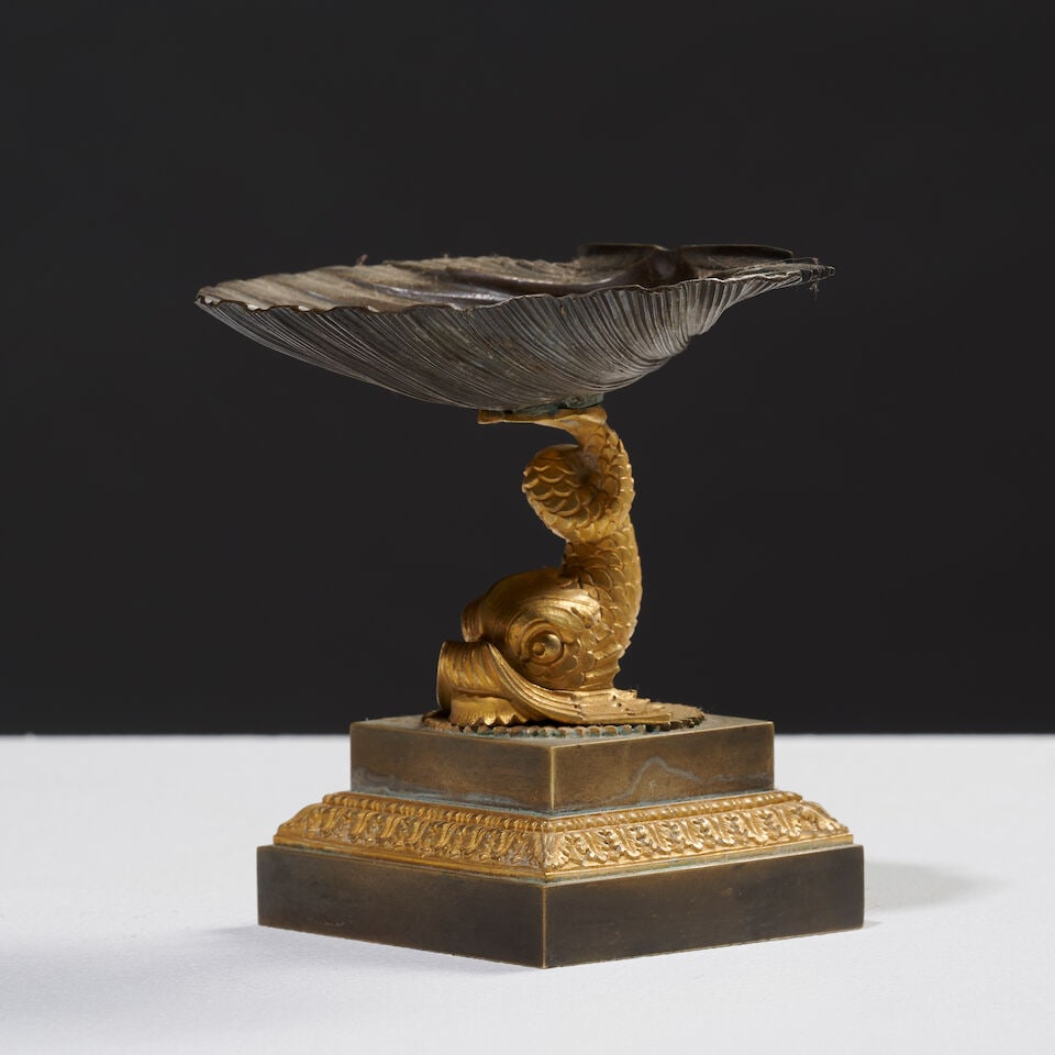 Ensemble de quatre objets en bronze doré du XIXe siècle A set of four 19th-century gil... - 4