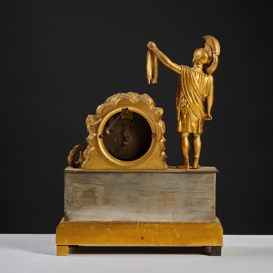 Pendule Jason et la Toison d'or en bronze doré et patiné d'époque Restauration A ... - 4