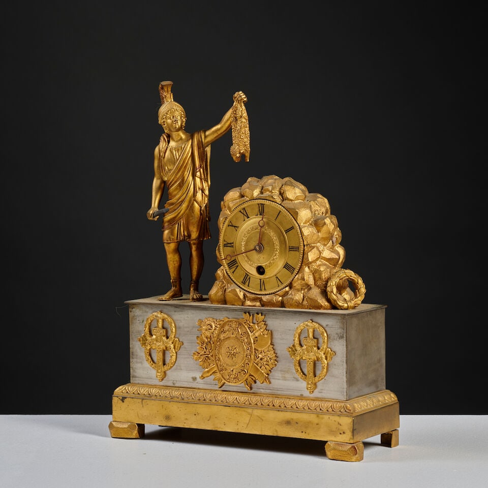 Pendule Jason et la Toison d'or en bronze doré et patiné d'époque Restauration A ... - 5