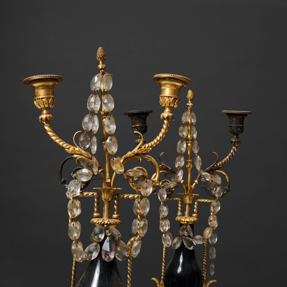 Paire de candélabres à deux bras de lumière d'époque Louis XVI A pair of Lou... - 2