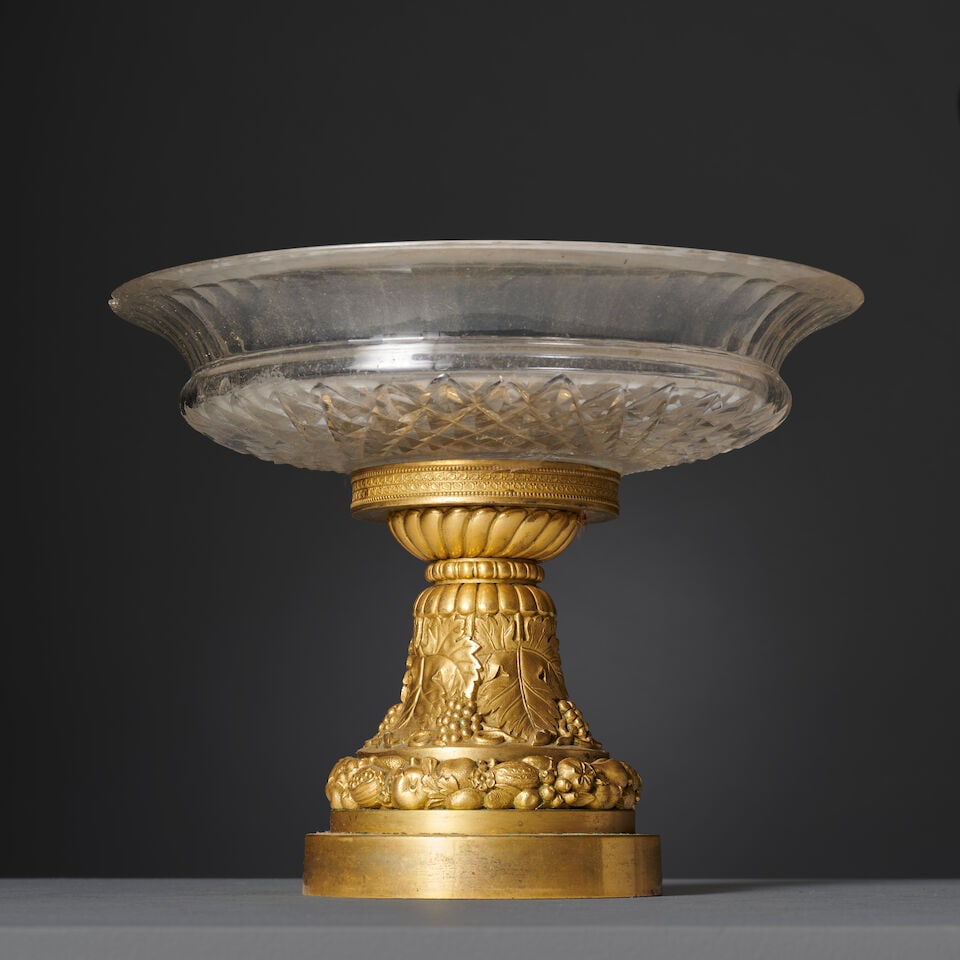 Coupe en cristal taillé et monture en bronze doré et ciselé de la première m... - 3