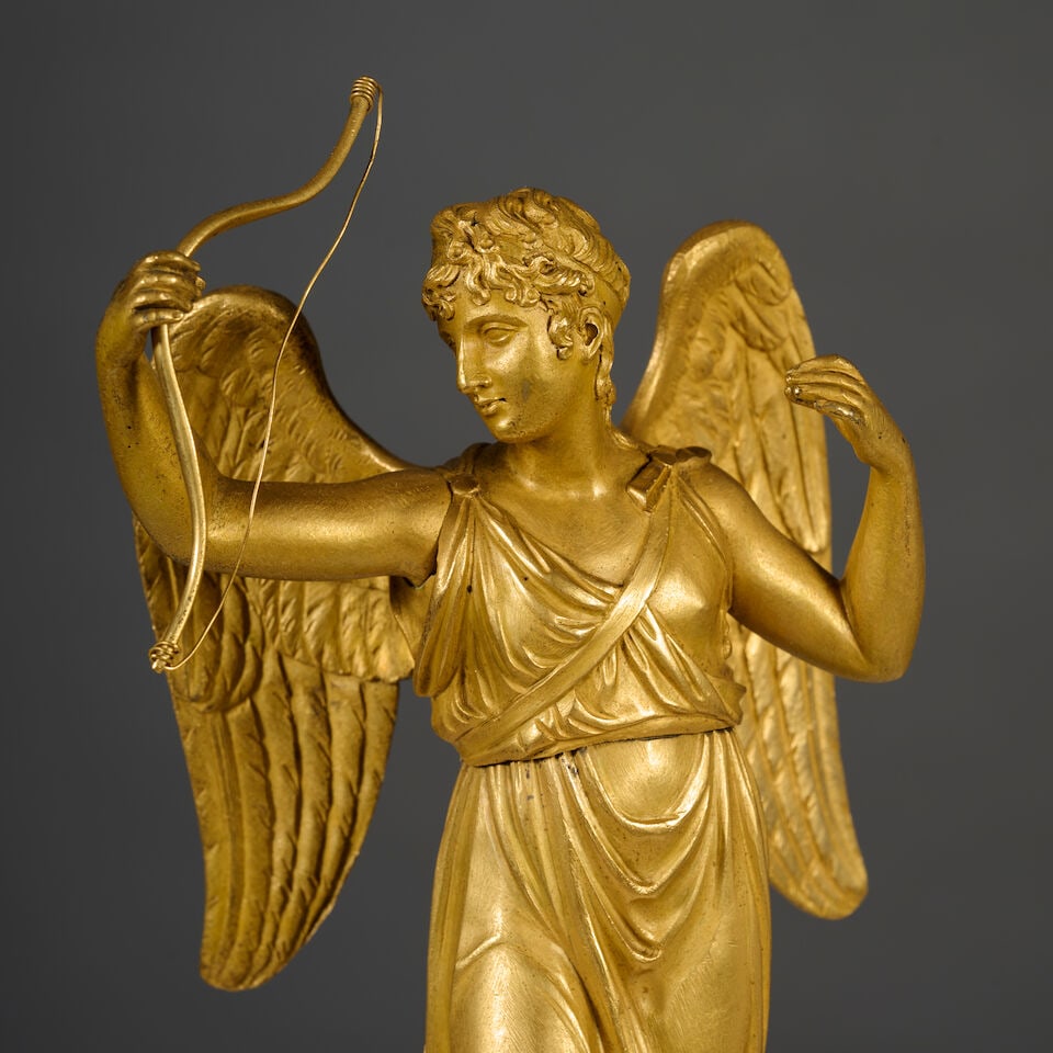 Alour ailé en bronze doré et ciselé signé Thomire d'époque Empire An Em... - 3