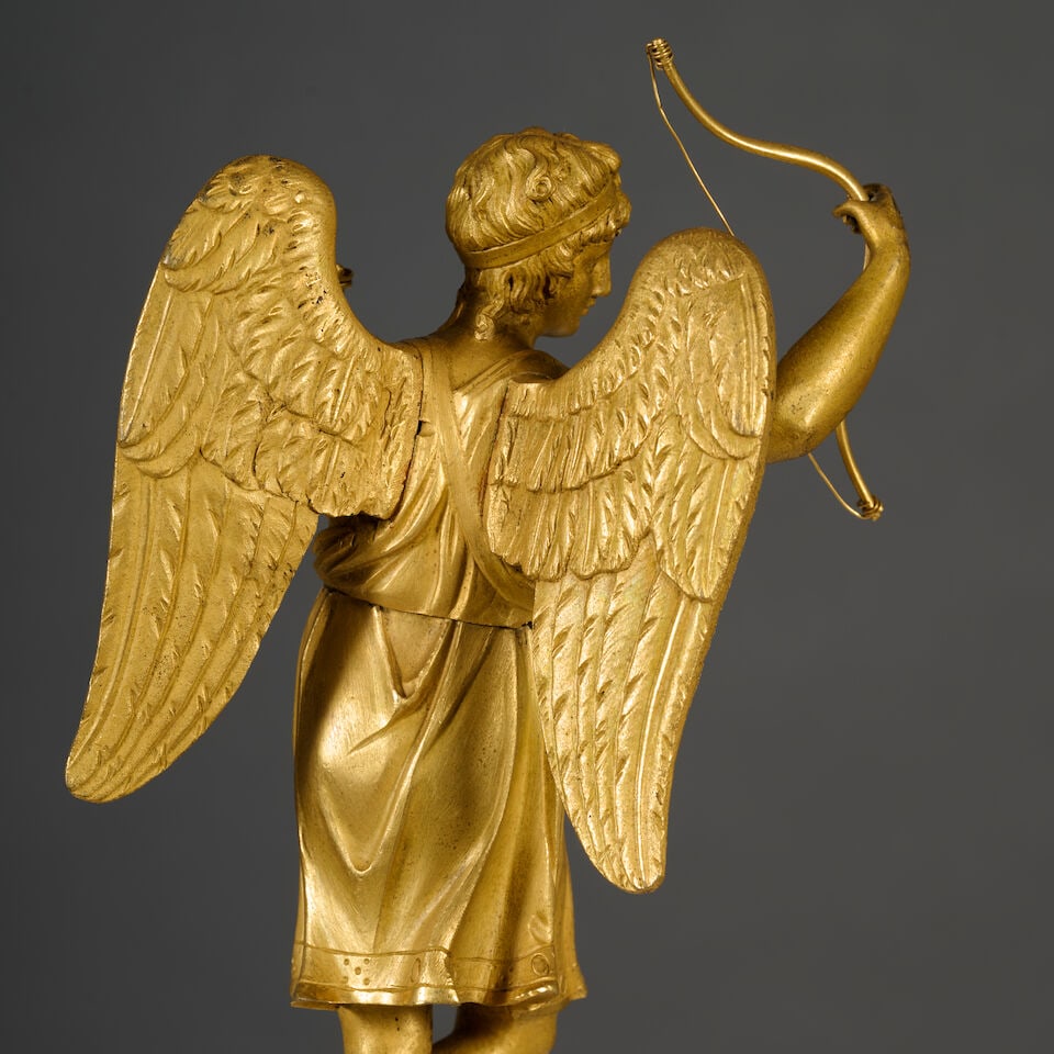 Alour ailé en bronze doré et ciselé signé Thomire d'époque Empire An Em... - 4