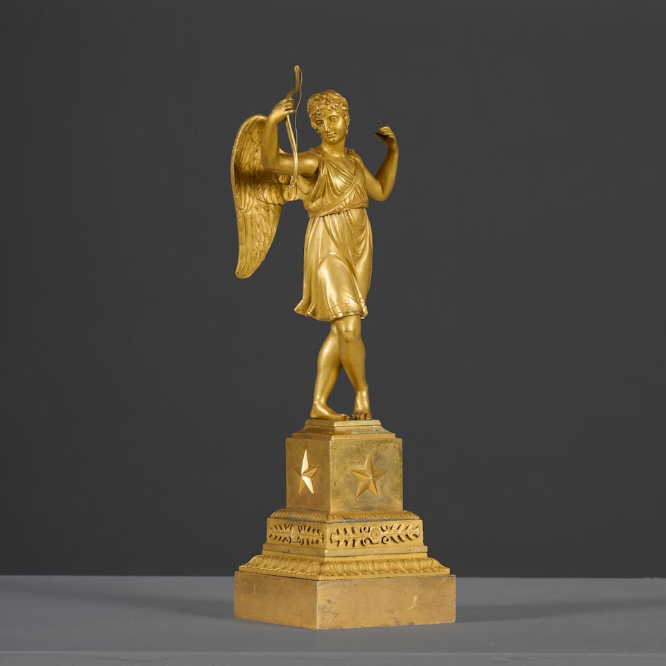 Alour ailé en bronze doré et ciselé signé Thomire d'époque Empire An Em... - 6