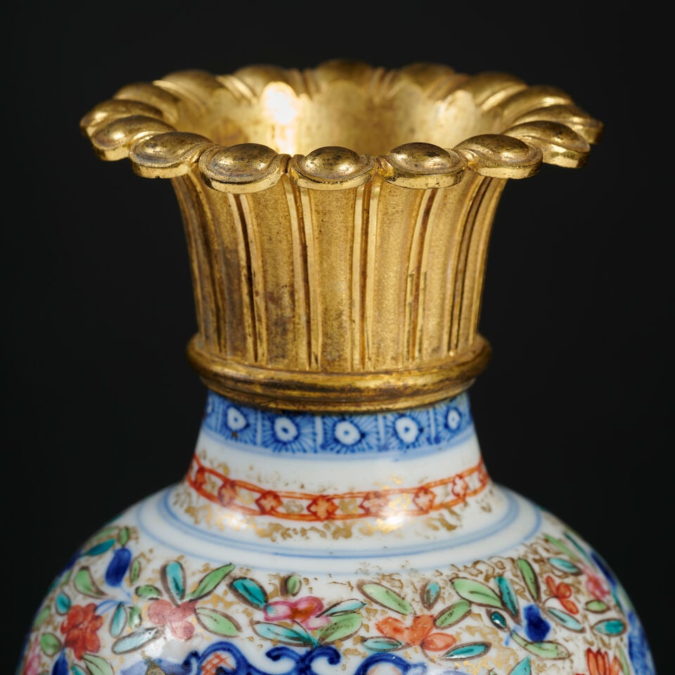 Vase balustre en porcelaine de la Famille Rose, Chine du XIXe siècle Baluster vase in porce... - 3