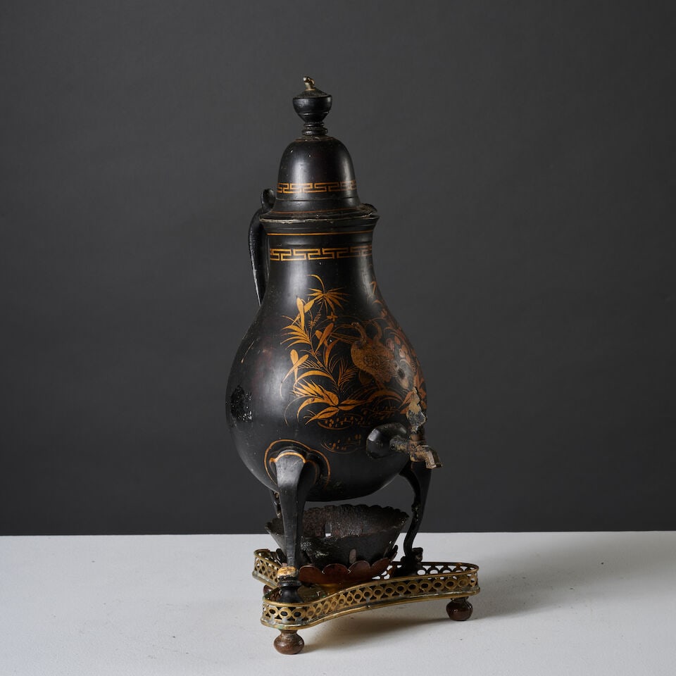 Fontaine à eau chaude en tôle peinte, Angleterre, XIXe siècle An english 19th cen... - 3