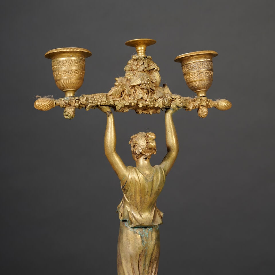 Paire de candélabres à deux bras de lumière du XIXe siècle A pair of two-lig... - 7