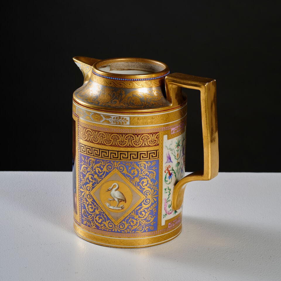 Verseuse à décor biblique en porcelaine de Vienne, début XIXe siècle A Vienn... - 4
