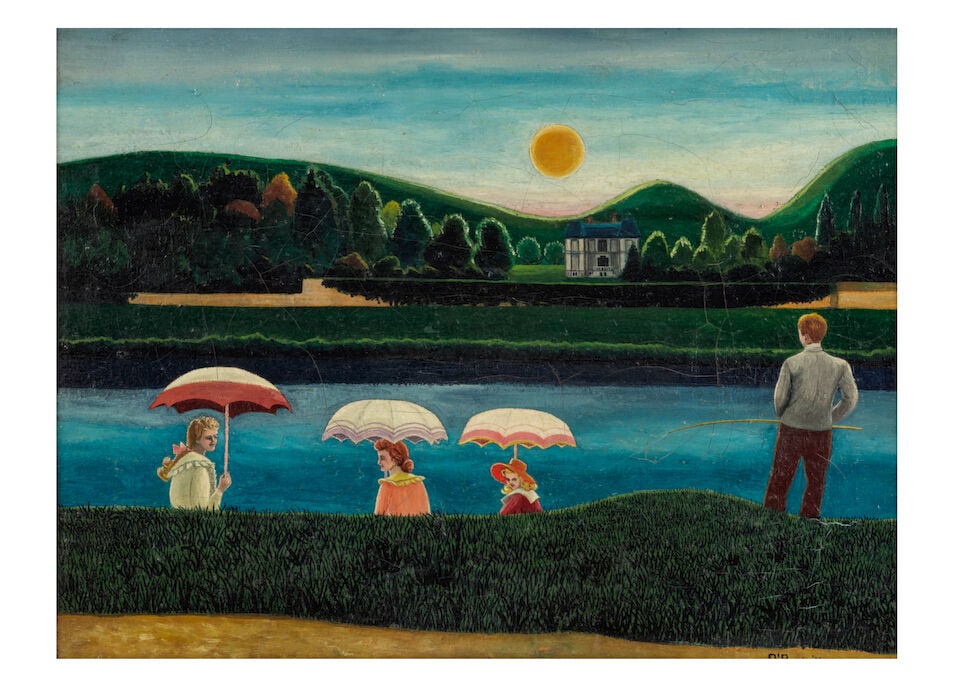 GERTRUDE O' BRADY (1903-1978) Marne: GERTRUDE O' BRADY (1903-1978) Marne signé et daté 'O brady 41' (en bas à droite) huile sur toile Peint en 1941 signed and dated 'O brady 41' (lower right) oil on canvas Painted in