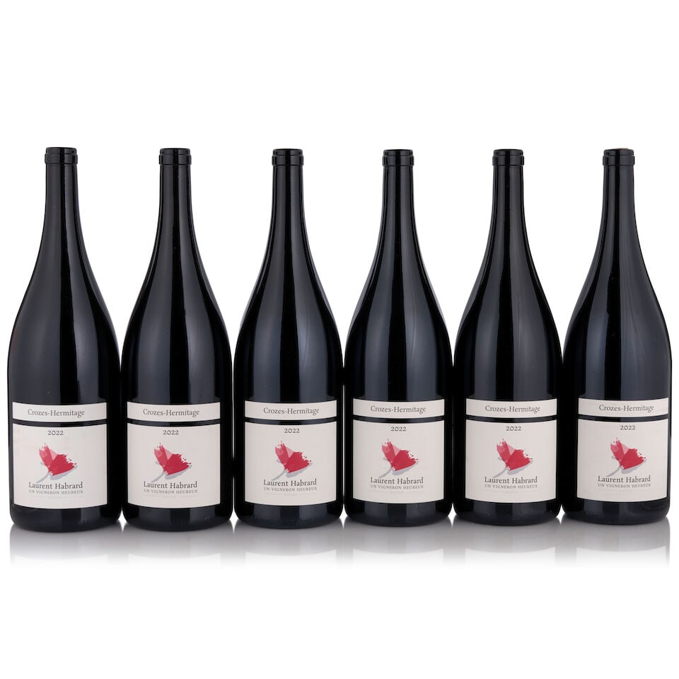 Domaine Laurent Habrard, Crozes-Hermitage, 2022 (6 bottles, 1.5L): Domaine Laurent Habrard, Crozes-Hermitage, 2022 (6 bottles, 1.5L) Region: Southern Rhône Packaging: original case This lot is subject to the following lot symbols: • • Zero rated for