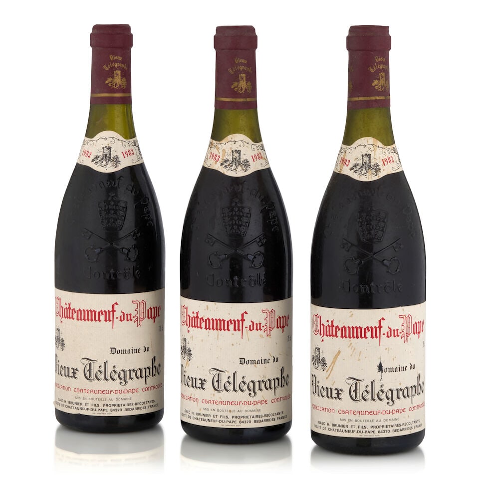 Domaine du Vieux Télégraphe, Châteauneuf-du-Pape, 1983 (3 bottles, 750ml) (1 of 1)