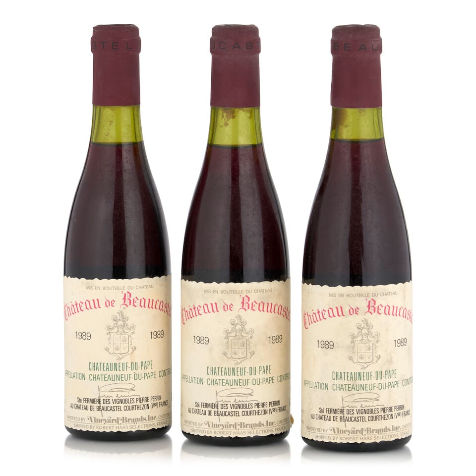 Château de Beaucastel Châteauneuf-du-Pape, 1989 (3 bottles, 375ml) (1 of 1)