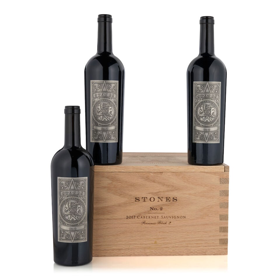 Fairchild Estate, Cabernet Sauvignon Stones No. 2 Perrarus Block 2, 2017 (3 bottles, 750ml): Fairchild Estate, Cabernet Sauvignon Stones No. 2 Perrarus Block 2, 2017 (3 bottles, 750ml) Region: Napa Valley Packaging: original wooden case Footnotes: California This lot is subject to the followi