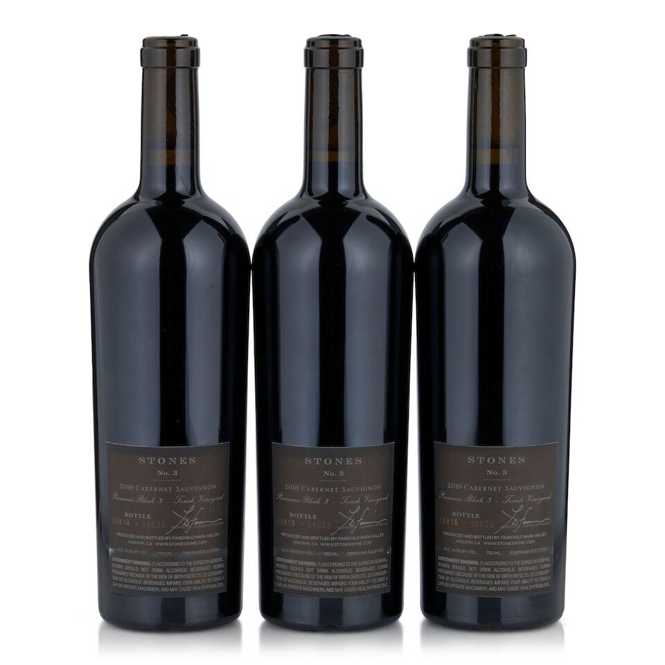 Fairchild Estate, Cabernet Sauvignon Stones No. 3 Perrarus Block 3 Tench Vineyard, 2016 (3 bottl... - 2