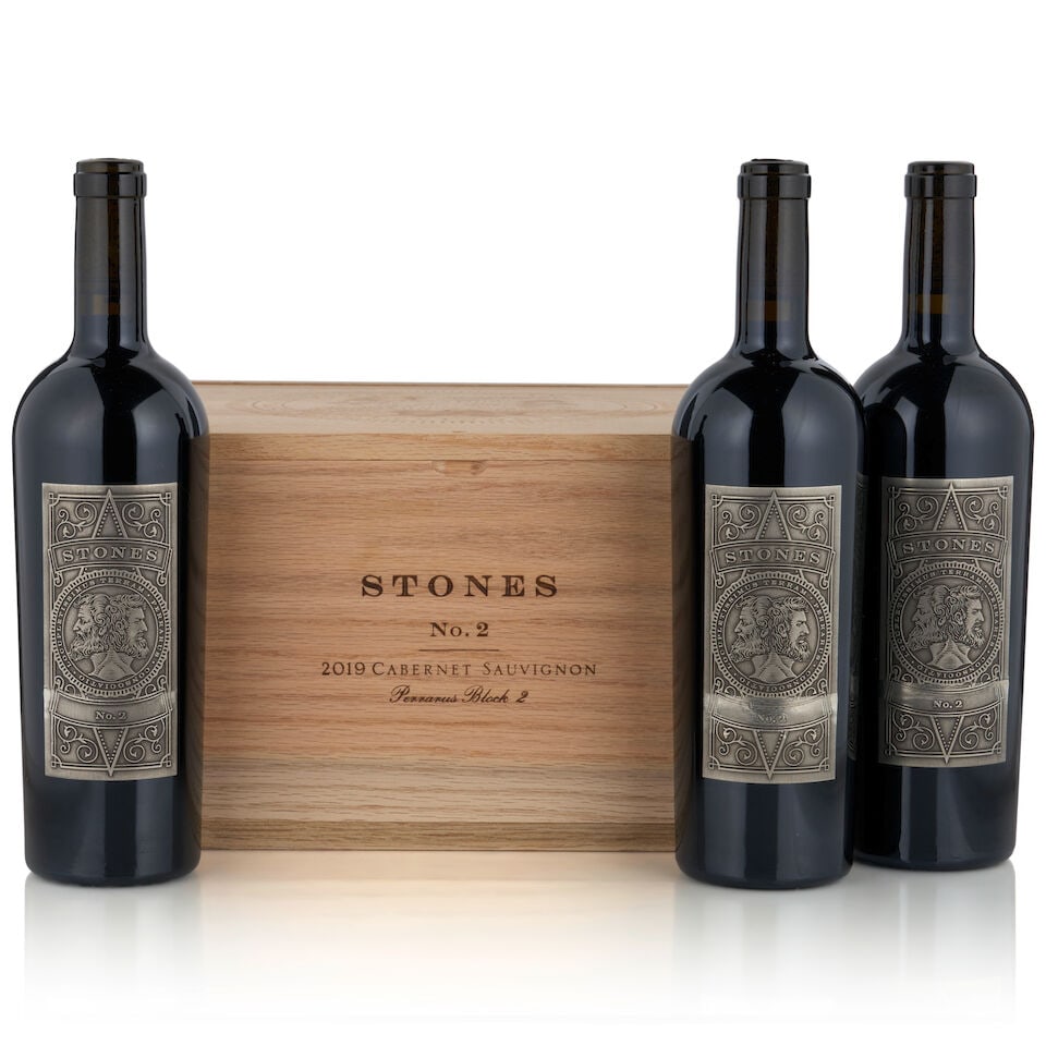 Fairchild Estate, Cabernet Sauvignon Stones No. 2 Perrarus Block 2, 2019 (3 bottles, 750ml): Fairchild Estate, Cabernet Sauvignon Stones No. 2 Perrarus Block 2, 2019 (3 bottles, 750ml) Region: Napa Valley Packaging: original wooden case Footnotes: California This lot is subject to the