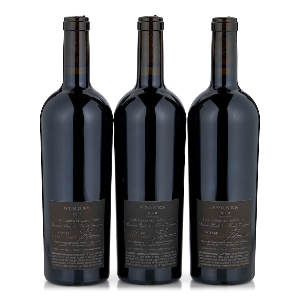 Fairchild Estate, Cabernet Sauvignon Stones No. 3 Perrarus Block 3 Tench Vineyard, 2016 (3 bottl... - 2
