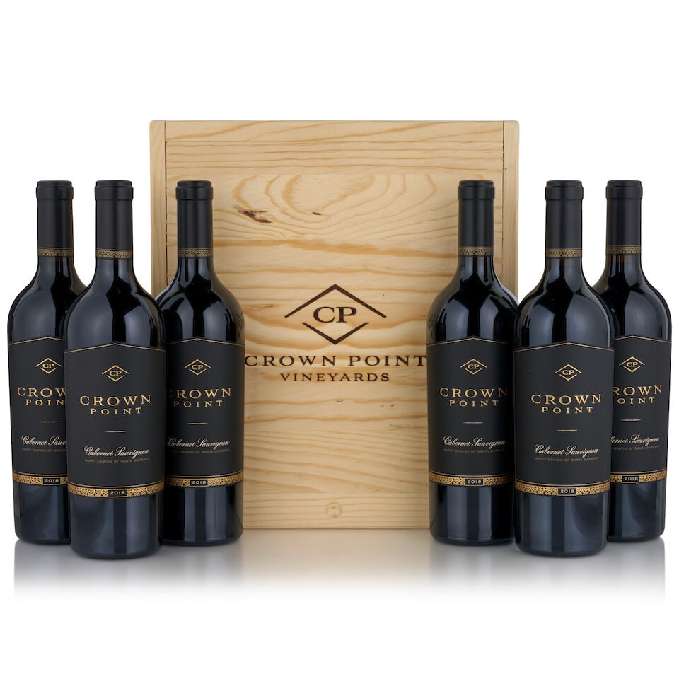 Crown Point, Cabernet Sauvignon, 2018 (6 bottles, 750ml): Crown Point, Cabernet Sauvignon, 2018 (6 bottles, 750ml) Region: Santa Barbara Packaging: original wooden case Footnotes: California This lot is subject to the following lot symbols: • •