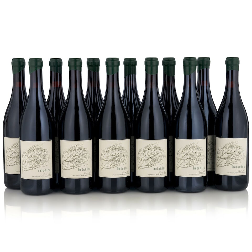 Antica Terra, Pinot Noir Botanica, 2022 (12 bottles, 750ml): Antica Terra, Pinot Noir Botanica, 2022 (12 bottles, 750ml) Region: Oregon Packaging: two 6-pack original cardboard cases This lot is subject to the following lot symbols: • • Zero rated