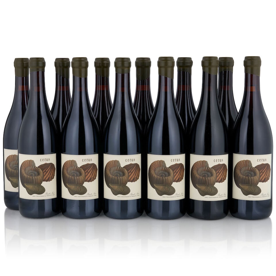 Antica Terra, Pinot Noir Ceras, 2022 (12 bottles, 750ml): Antica Terra, Pinot Noir Ceras, 2022 (12 bottles, 750ml) Region: Oregon Packaging: two 6-pack original cardboard cases This lot is subject to the following lot symbols: • • Zero rated for
