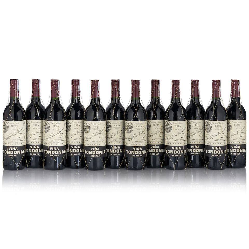 Lopez de Heredia, Vina Tondonia Red Reserva, 2010 (12 bottles, 750ml): Lopez de Heredia, Vina Tondonia Red Reserva, 2010 (12 bottles, 750ml) Region: Spain Packaging: two 6-pack cardboard cases This lot is subject to the following lot symbols: • • Zero rated