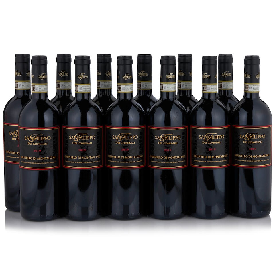 San Filippo, Brunello di Montalcino Dei Comunali, 2019 (12 bottles, 750ml): San Filippo, Brunello di Montalcino Dei Comunali, 2019 (12 bottles, 750ml) Region: Tuscany Packaging: two 6-pack original cardboard cases Footnotes: Italy This lot is subject to the following lot