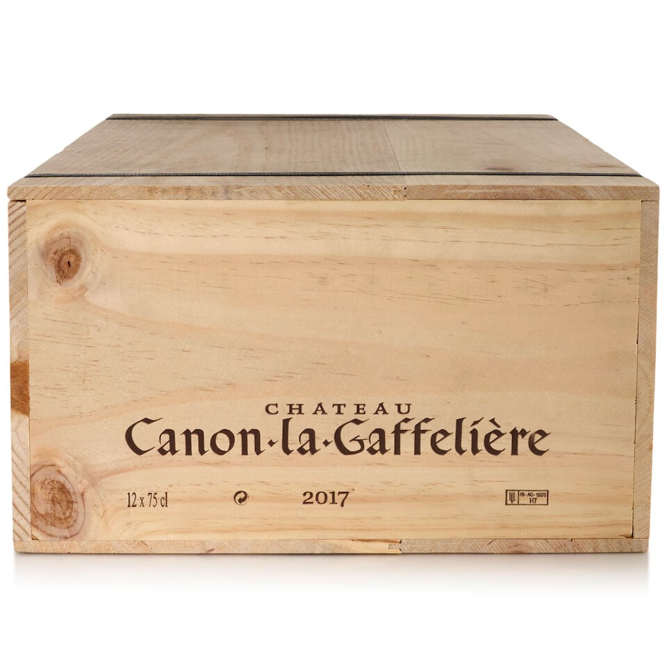 Château Canon-la-Gaffelière, 2017 (12 bottles, 750ml): Château Canon-la-Gaffelière, 2017 (12 bottles, 750ml) Region: Saint-Émilion Packaging: original wooden case Footnotes: Bordeaux, Right Bank This lot is subject to the following lot