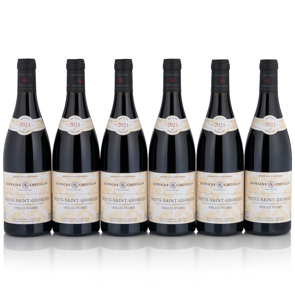 Domaine Chevillon, Nuits-Saint-Georges Vieilles Vignes, 2021 (6 bottles, 750ml): Domaine Chevillon, Nuits-Saint-Georges Vieilles Vignes, 2021 (6 bottles, 750ml) Region: Côte de Nuits Footnotes: Burgundy This lot is subject to the following lot symbols: • • Zero ra