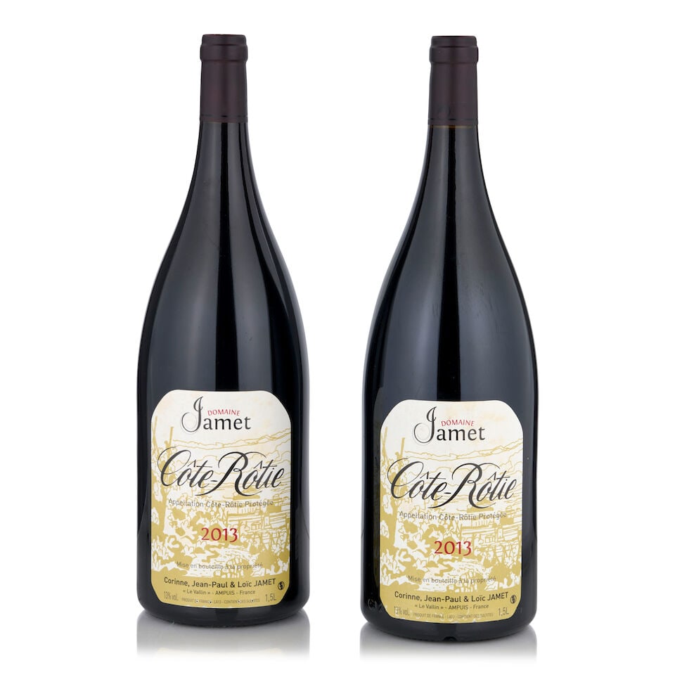 Domaine Jamet, Côte Rôtie, 2013 (2 bottles, 1.5L): Domaine Jamet, Côte Rôtie, 2013 (2 bottles, 1.5L) Region: Northern Rhône This lot is subject to the following lot symbols: • • Zero rated for tax, no tax will be added to