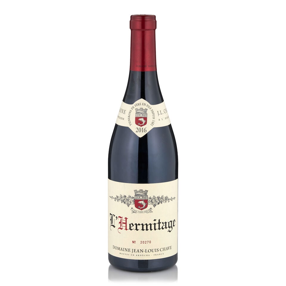 Domaine J.L. Chave, L'Hermitage, 2016 (1 bottle, 750ml): Domaine J.L. Chave, L'Hermitage, 2016 (1 bottle, 750ml) Region: Northern Rhône This lot is subject to the following lot symbols: • • Zero rated for tax, no tax will be added to the