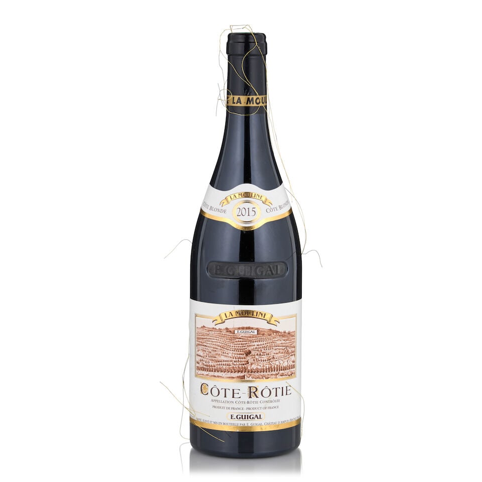 E. Guigal, Côte Rôtie La Mouline, 2015 (1 bottle, 750ml): E. Guigal, Côte Rôtie La Mouline, 2015 (1 bottle, 750ml) Region: Northern Rhône This lot is subject to the following lot symbols: • • Zero rated for tax, no tax will be