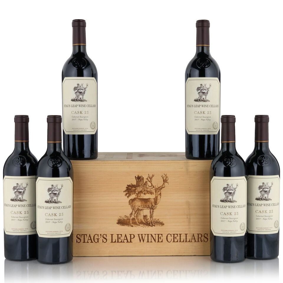 Stag's Leap Wine Cellars, Cask 23 Cabernet Sauvignon, 2017 (6 bottles, 750ml): Stag's Leap Wine Cellars, Cask 23 Cabernet Sauvignon, 2017 (6 bottles, 750ml) Region: Napa Valley Packaging: original wooden case Footnotes: California This lot is subject to the following lot