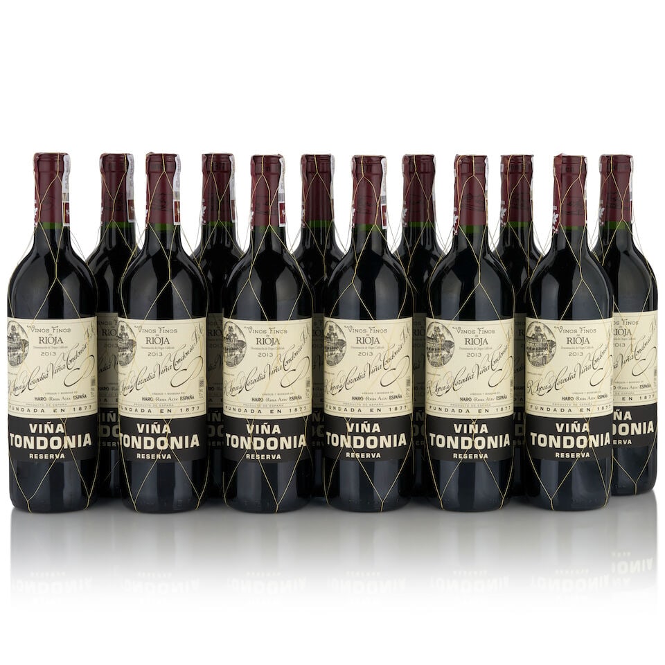 Lopez de Heredia, Viña Tondonia Rioja Red Riserva, 2013 (12 bottles, 750ml): Lopez de Heredia, Viña Tondonia Rioja Red Riserva, 2013 (12 bottles, 750ml) Region: Spain Packaging: two 6-pack original cardboard cases This lot is subject to the following lot symbols:
