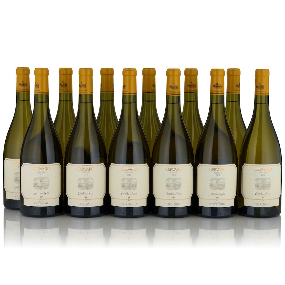 Antinori, Castello della Sala Cervaro, 2018 (12 bottles, 750ml): Antinori, Castello della Sala Cervaro, 2018 (12 bottles, 750ml) Region: Umbria Packaging: two 6-pack original cardboard cases Footnotes: Italy This lot is subject to the following lot symbols: