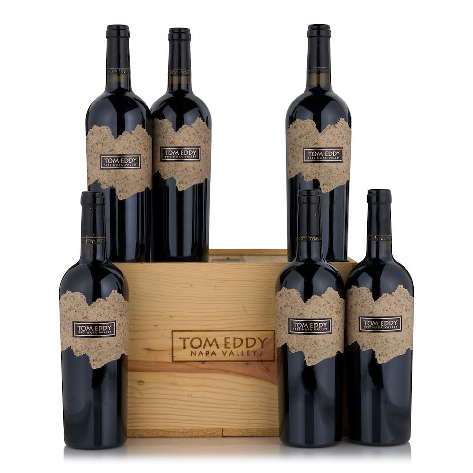Tom Eddy, Napa Valley Cabernet Sauvignon, 1997 (6 bottles, 750ml): Tom Eddy, Napa Valley Cabernet Sauvignon, 1997 (6 bottles, 750ml) Region: Napa Valley Fill Level: bottom neck or better Packaging: original wooden case Footnotes: California This lot is subject to