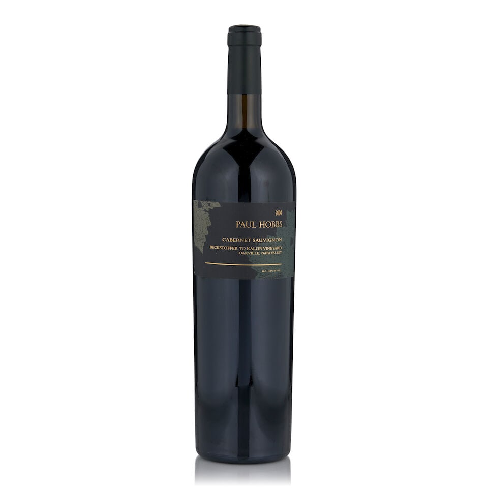 Paul Hobbs, Cabernet Sauvignon Beckstoffer To Kalon Vineyard, 2004 (1 bottle, 1.5L): Paul Hobbs, Cabernet Sauvignon Beckstoffer To Kalon Vineyard, 2004 (1 bottle, 1.5L) Region: Napa Valley Fill Level: bottom neck Footnotes: California This lot is subject to the following lot symbols: