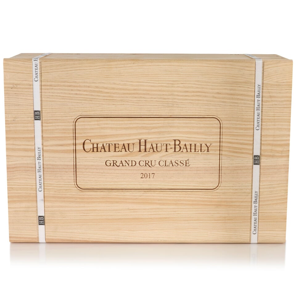 Château Haut-Bailly, 2017 (12 bottles, 750ml): Château Haut-Bailly, 2017 (12 bottles, 750ml) Region: Pessac-Léognan Packaging: original wooden case, banded Footnotes: Bordeaux, Left Bank This lot is subject to the following lot symbols: