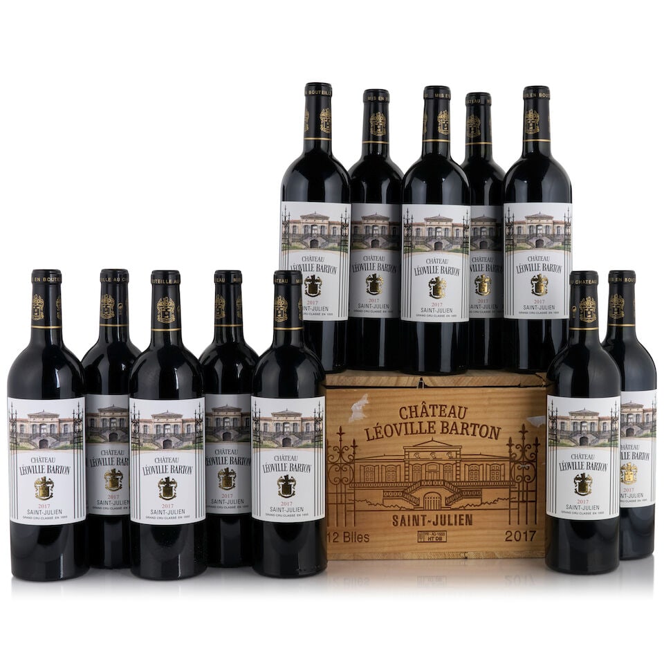 Château Léoville Barton, 2017 (12 bottles, 750ml): Château Léoville Barton, 2017 (12 bottles, 750ml) Region: Saint-Julien Packaging: original wooden case Footnotes: Bordeaux, Left Bank This lot is subject to the following lot symbols: