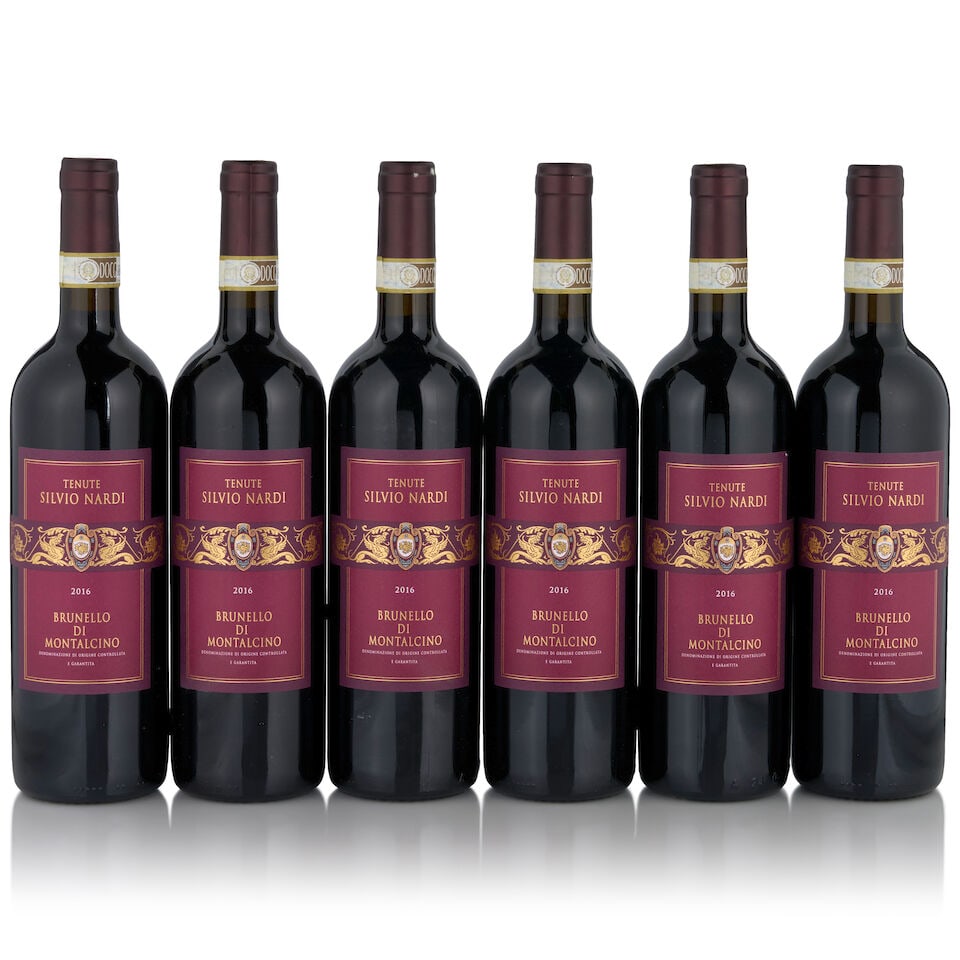 Silvio Nardi, Brunello di Montalcino, 2016 (6 bottles, 750ml): Silvio Nardi, Brunello di Montalcino, 2016 (6 bottles, 750ml) Region: Tuscany Packaging: original cardboard case Footnotes: Italy This lot is subject to the following lot symbols: • •