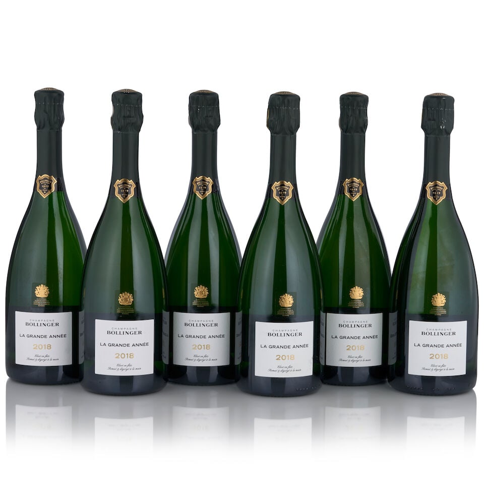 Bollinger, La Grande Année, 2018 (6 bottles, 750ml): Bollinger, La Grande Année, 2018 (6 bottles, 750ml) Region: Aÿ Packaging: original cardboard case Footnotes: Champagne This lot is subject to the following lot symbols: • • Zero