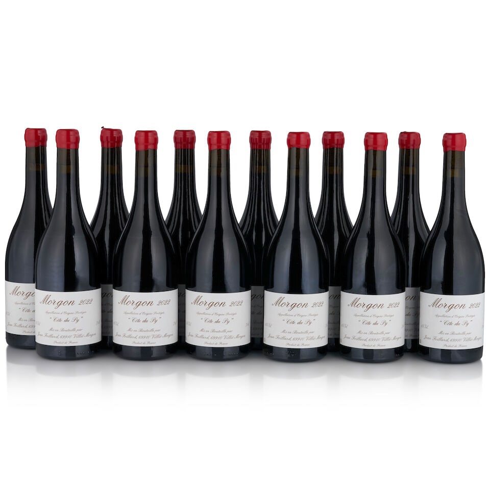 Jean Foillard, Morgon Côte du Py, 2022 (12 bottles, 750ml): Jean Foillard, Morgon Côte du Py, 2022 (12 bottles, 750ml) Region: Beaujolais Packaging: original cardboard case This lot is subject to the following lot symbols: • • Zero rated for
