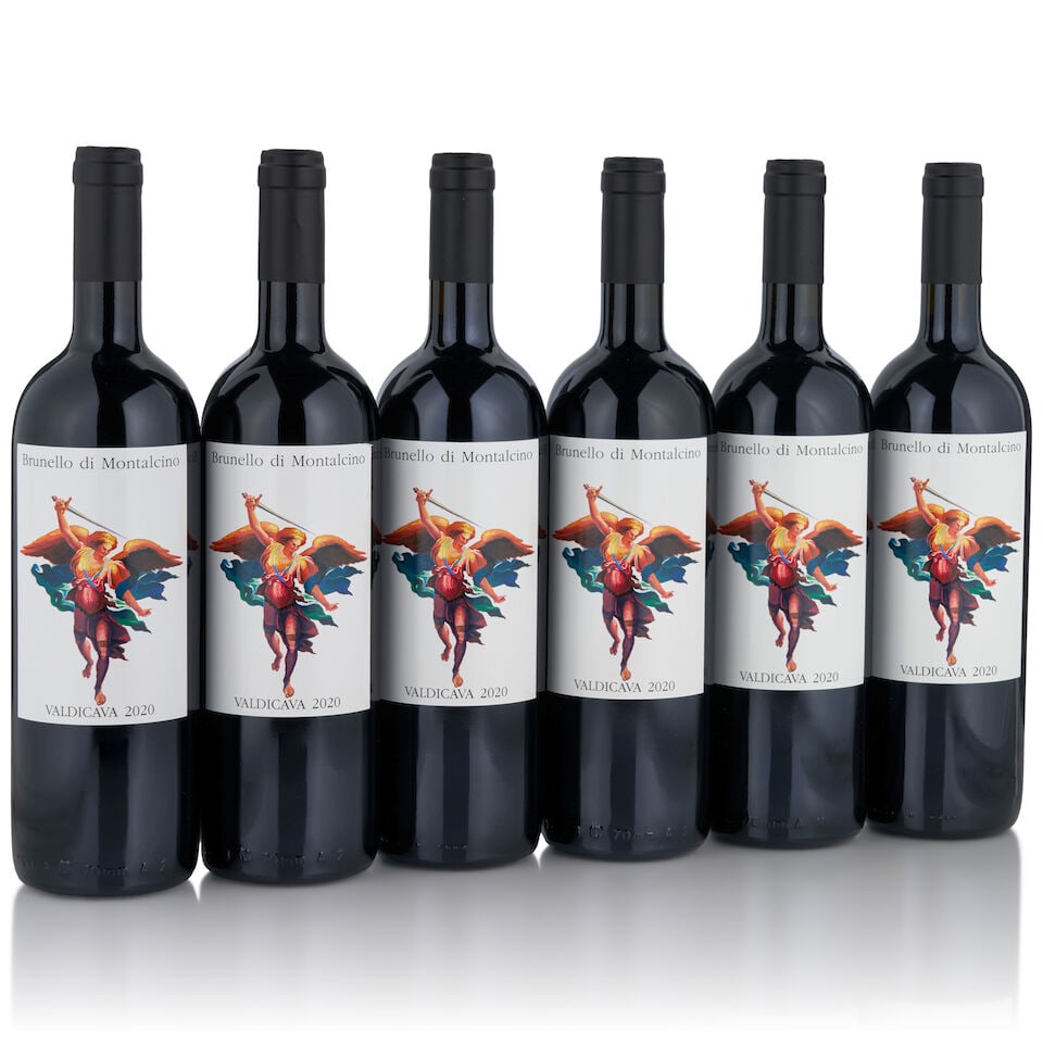 Valdicava, Brunello di Montalcino, 2020 (6 bottles, 750ml): Valdicava, Brunello di Montalcino, 2020 (6 bottles, 750ml) Region: Tuscany Packaging: original cardboard case Footnotes: Italy This lot is subject to the following lot symbols: • • Zero