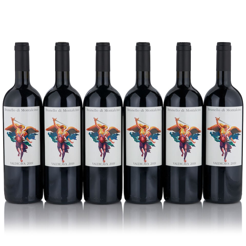 Valdicava, Brunello di Montalcino, 2019 (6 bottles, 750ml): Valdicava, Brunello di Montalcino, 2019 (6 bottles, 750ml) Region: Tuscany Packaging: original cardboard case Footnotes: Italy This lot is subject to the following lot symbols: • • Zero