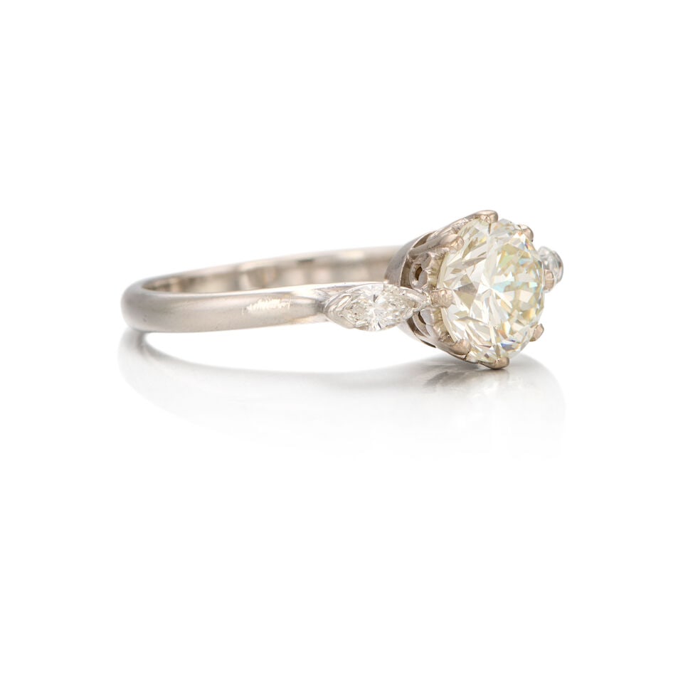 PLATINUM AND DIAMOND RING WITH GIA CERTIFICATE - 2