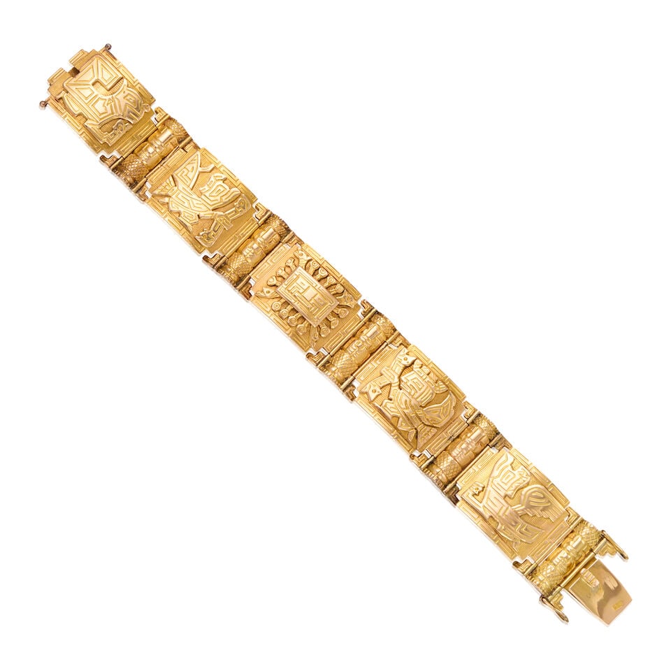 18K GOLD BRACELET: 18K GOLD BRACELET • Length 7 3/4 in. • Estimated gross weight: 62.9 grams Footnotes: OVERALL CONDITION: good Metal purity stamped and tested with XRF (x-ray fluorescence) for 18K